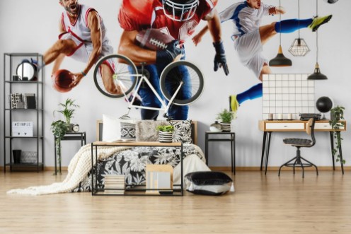 Image de Multi sport collage soccer american football bascketball