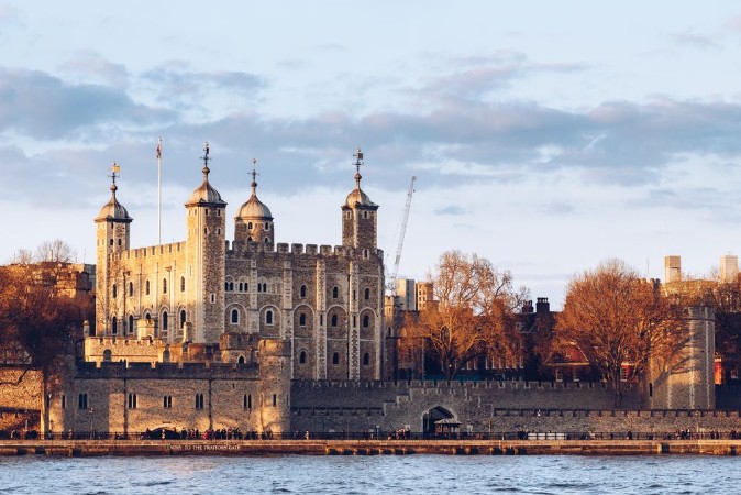 Picture of Tower of London located on the north bank of the River Thames in central London UK