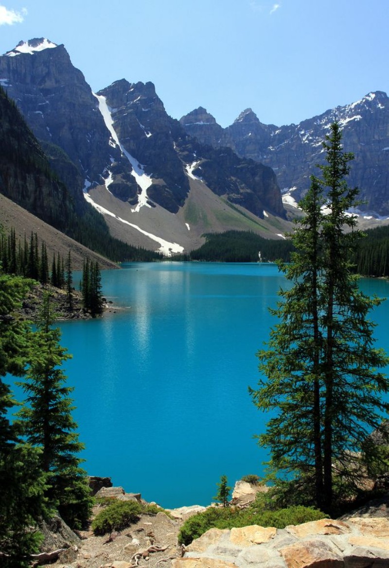 Picture of Unforgettable summer day on Lake Moraine Rocky Mountains Canada