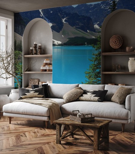 Picture of Unforgettable summer day on Lake Moraine Rocky Mountains Canada