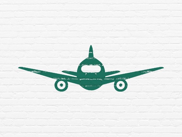 Picture of Travel concept Aircraft on wall background