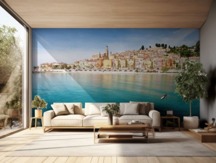 Picture of Colorful houses in Menton on French Riviera