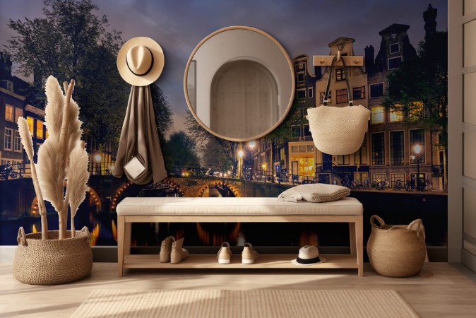 Bild på Amsterdams kanalbro