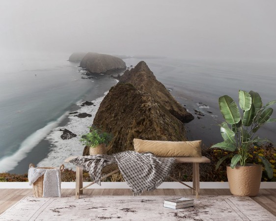Picture of Foggy view from Anacapa Island cliff at Channel Islands National Park near Ventura California