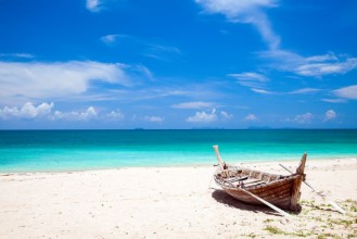 Picture of Beach and fishing boat koh Lanta Thailand