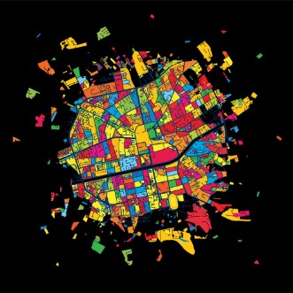 Afbeeldingen van Tirana Albania Colorful Artmap