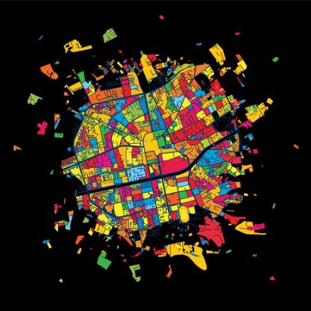 Picture of Tirana Albania Colorful Artmap