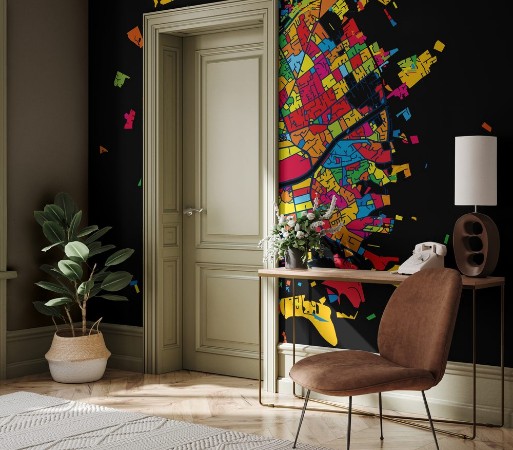 Bild på Tirana Albania Colorful Artmap