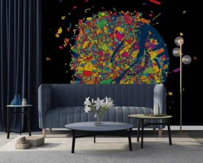 Picture of Copenhagen Denmark  Colorful Artmap