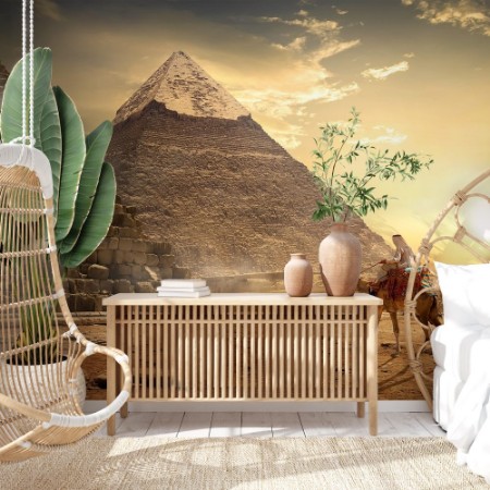 Afbeeldingen van Nomad nära pyramiderna