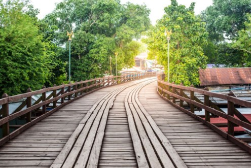 Afbeeldingen van Wooden Bridge in Thailand