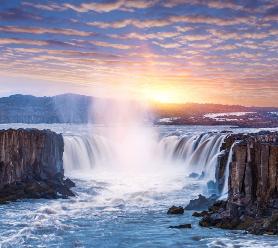 Image de Cascade of Selfoss waterfall in Iceland