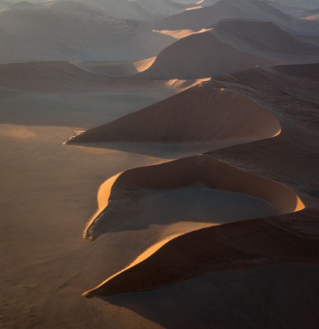 Image de Aerial view of Large Sand Dune in Namibia