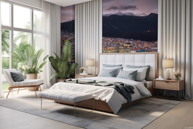 Afbeeldingen van Night view of Quito Ecuador