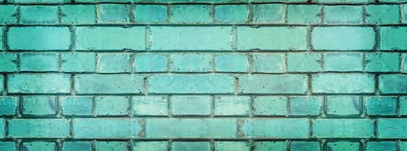 Bild von Banner texture old blue cracked brickwork