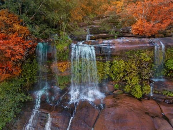 Picture of Beautiful waterfall in autumn forest Nakhonphanom province Thailand