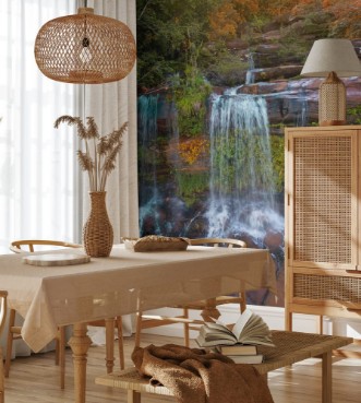 Picture of Beautiful waterfall in autumn forest Nakhonphanom province Thailand