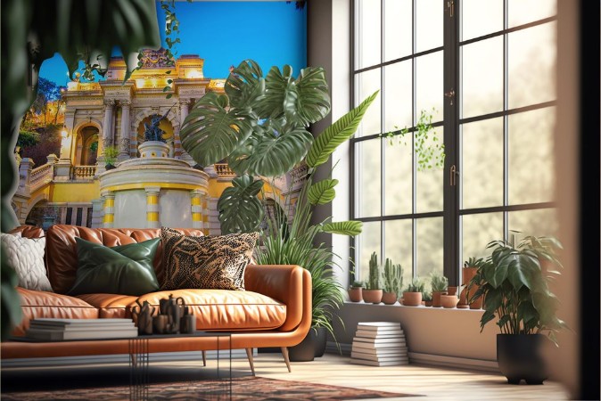 Afbeeldingen van Chile Santiago night view Neptune FountainSanta Lucia Hill