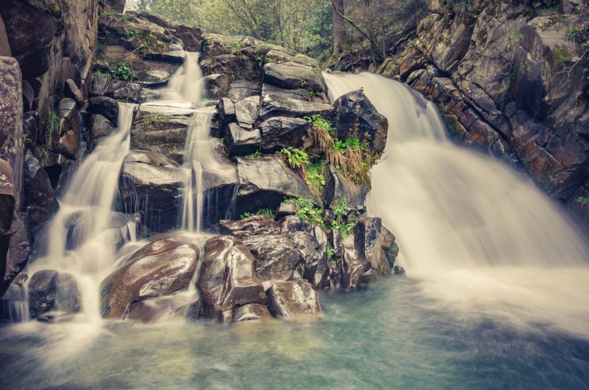 Picture of Waterfall Skalnik in Szczawnica Beskid Sadecki mountain range in Polish Carpathian Mountains