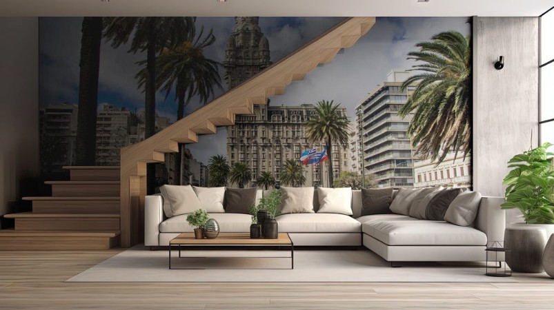 Bild på Uruguay - Montevideo - Centrally located Salvo Palace Palacio Salvo seen from Plaza Independencia Independence square