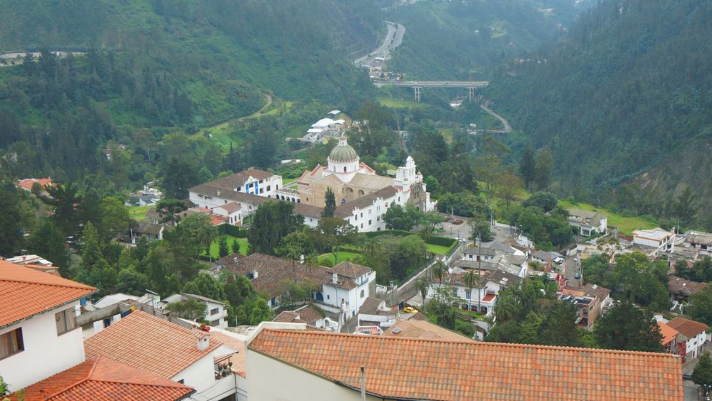 Picture of Aerial view of the old town of Guapulo where the Sanctuary of the Virgin of Guapulo stands out The Church is a large structure with a neoclassical facade
