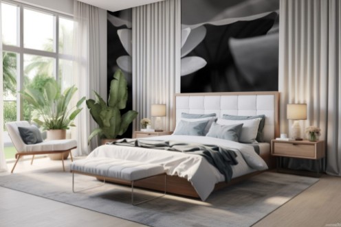 Image de Lotus in black and white