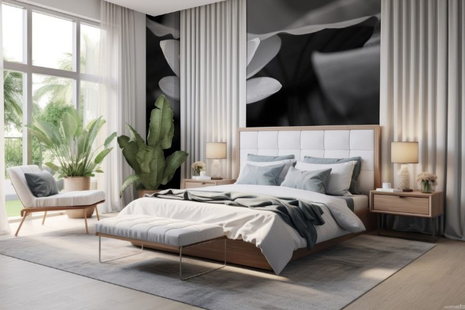 Picture of Lotus in black and white