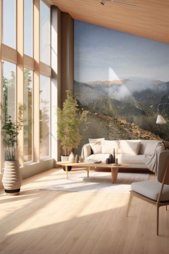 Bild på Road going up in the mountains Peruvian Andes South America