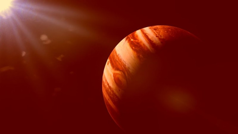 Picture of The planet Jupiter lit by the Sun