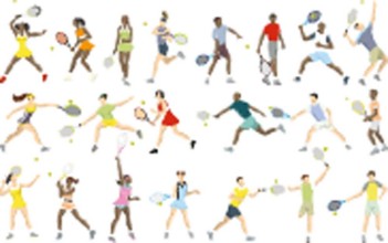 Afbeeldingen van Tennis Athletes Set