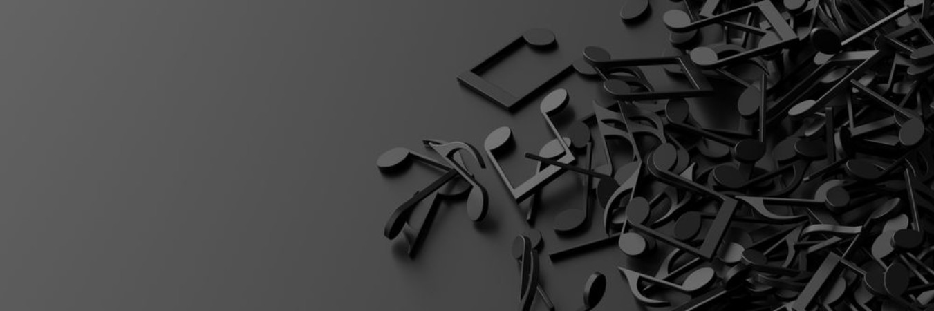 Infinite musical notes photowallpaper Scandiwall