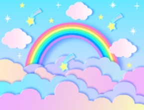 Attēls Stars and Rainbows