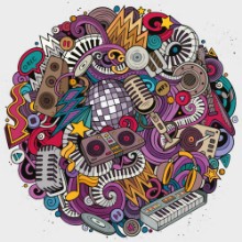 Obrázek Musical doodle banner II