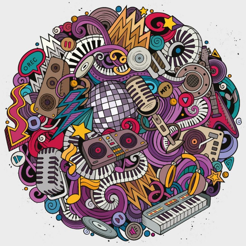 Obrázek Musical doodle banner II
