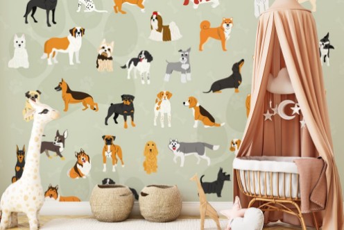 Slika Cute dogs in action