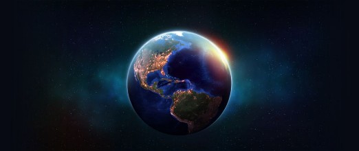 Imagem de Night over American continents