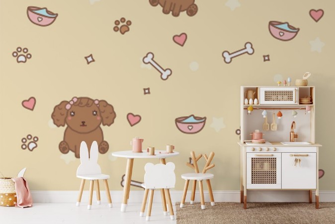 Picture of Cute pattern with small dogs