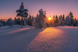 Bild von Beautiful winter sunset