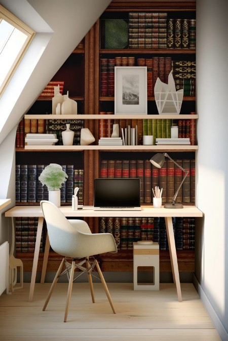 Bild på Shelving with books