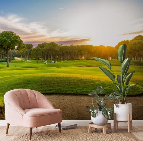 Picture of Auringonlasku golfkentällä