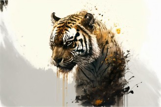 Bild von Painting of tiger
