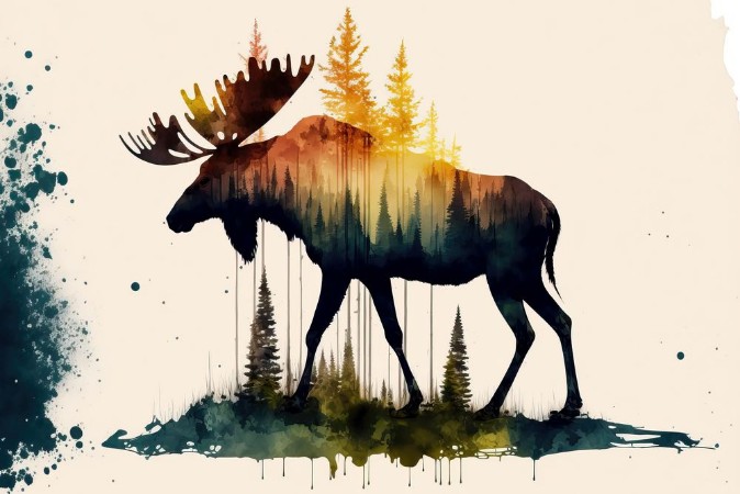 Afbeeldingen van Aquarelle moose