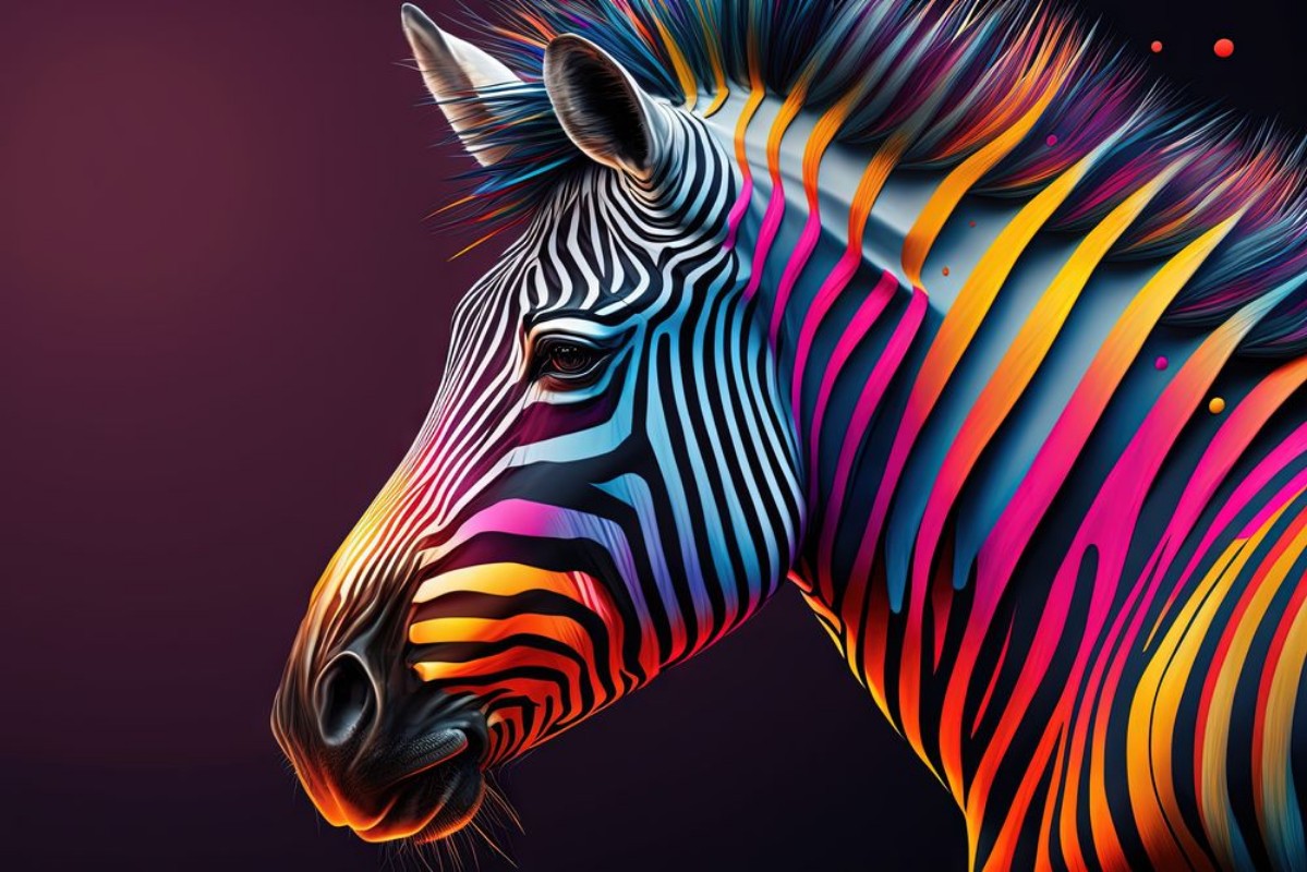 Picture of Black & Blue zebra