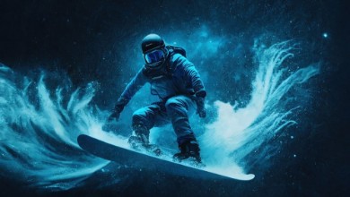 Bild von Snowboarder in colors III