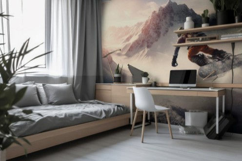 Afbeeldingen van Extreme snowboarding