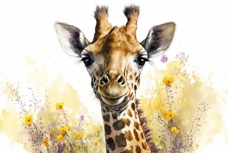 Obrázek Cute baby giraffe