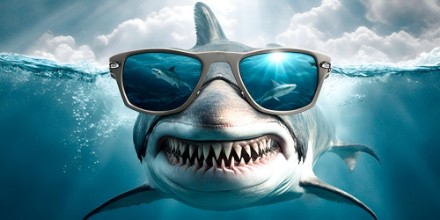 Imagen de Ocean shark in sunglasses
