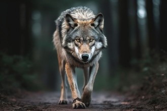 Attēls Wolf walking