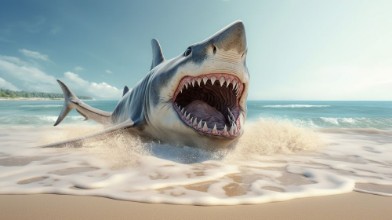Attēls Shark at the beach