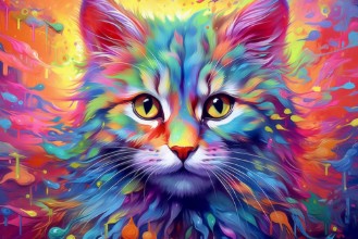 Imagen de Colorful cat